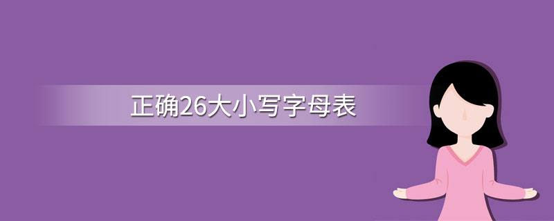 正确26大小写字母表