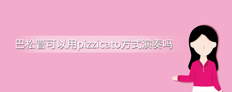 巴松管可以用pizzicato方式演奏吗