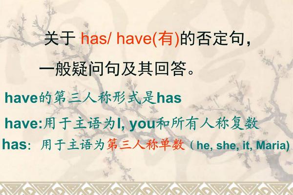 have和has的用法口诀