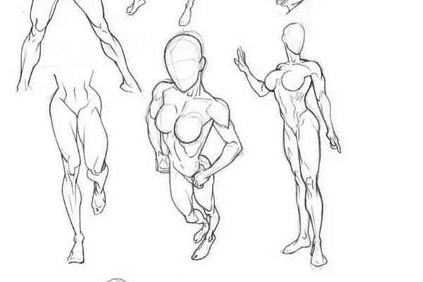 人物动态姿势怎么画，多观察关节、手臂、腰部等关键部位