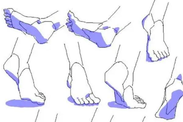 动漫人物的脚怎么画，首先确定好动作和位置再上色