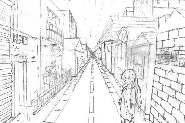 怎么学插画透视，应该先确定好画面中视平线所在的具体位置