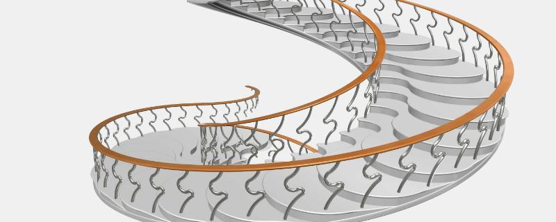 场景插画中怎么画螺旋式楼梯，可以先设计框架再计算距离