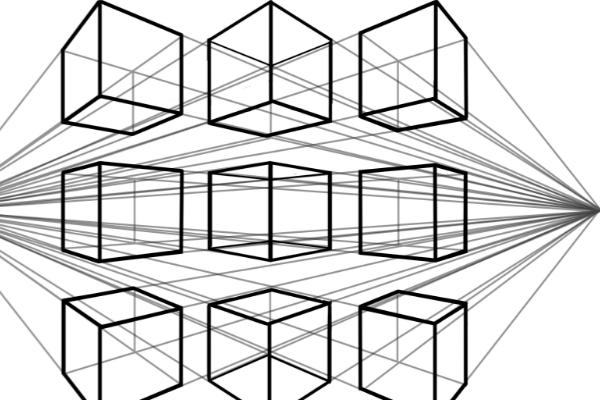 零基础学画画怎么自学透视关系，首先要了解透视原理