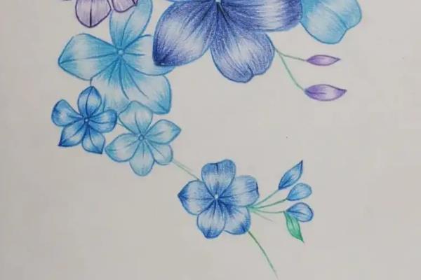 用彩铅画简单渐变的方法，用色系相近的画笔打浅色再慢慢加深