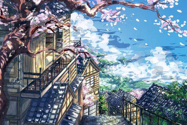 场景插画的绘画步骤，初期要先进行构思