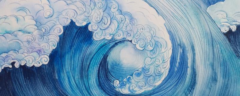 怎么画溅起的水花,要先确定好几条主要水花的方向