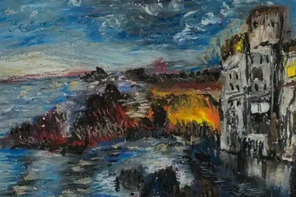 避免油画棒被蹭花的方法，完成作品后可喷洒定画液