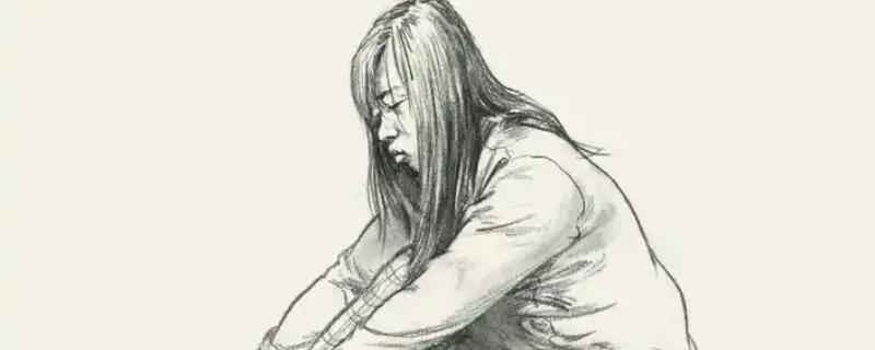 速写坐姿的画法，首先定一下大概的比例