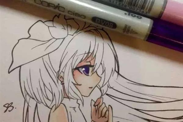 马克笔画漫画的步骤，需要先绘制一个草图