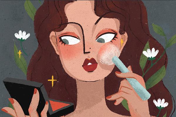 插画如何画出自然的腮红，添加高斯模糊能产生渐变的模糊效果