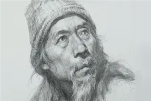 素描头发如何画，需要根据脸型起线稿