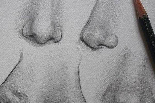 素描鼻子怎么画，第一步画出鼻子的外轮廓