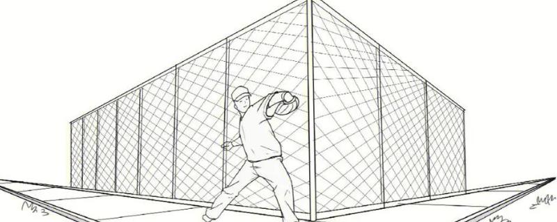 场景透视的画法,先画出视线框架和主体、再完善细节