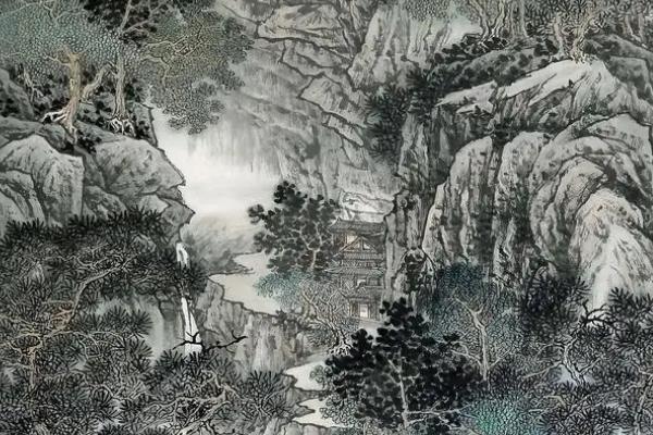 怎么画山水画，常用表现手法有勾、皴、擦、点