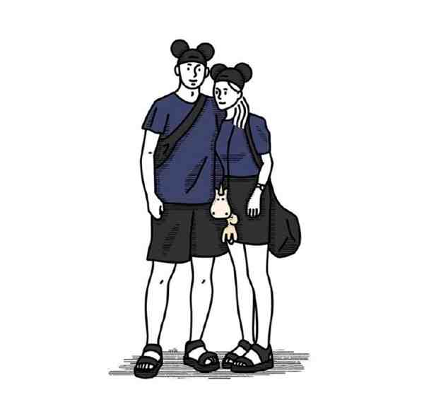 可爱的极简风人物插画图片作品BY ins：milk_design5