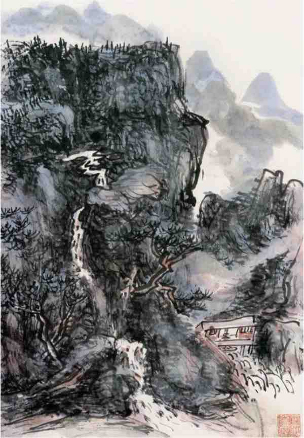 国画大师黄宾虹的山水画作品图片欣赏