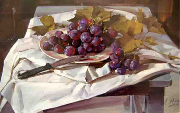 著名画家郭振山水粉作品欣赏