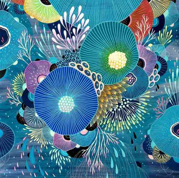 画家Yellena James充满活力的植物形态水彩插画作品