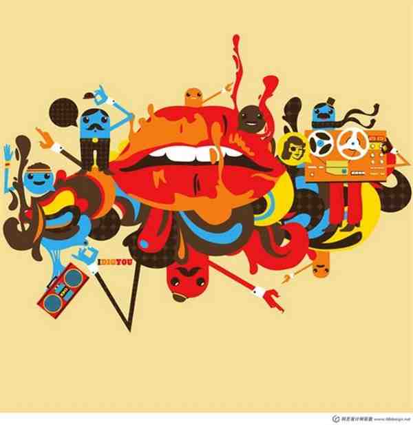 艺术家手绘恐怖怪异的动物图片