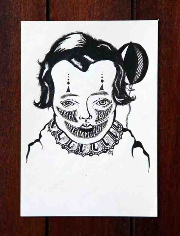 精选创意黑白手绘插画图片大全