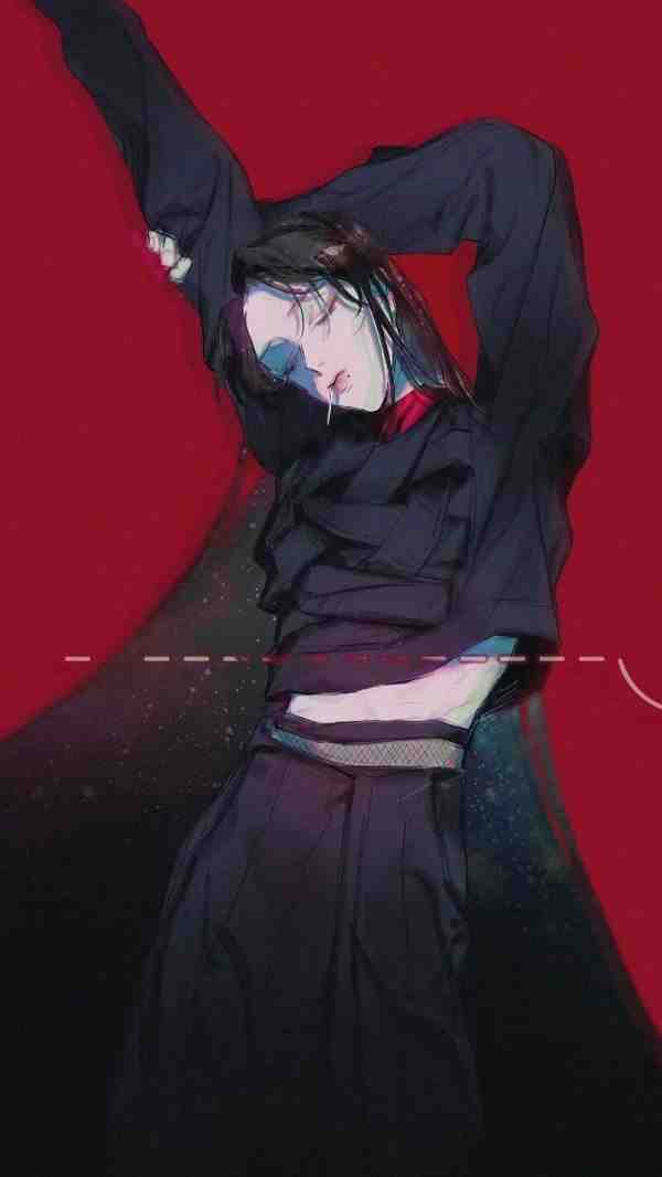 超酷手绘小蛮腰女生插画壁纸图片