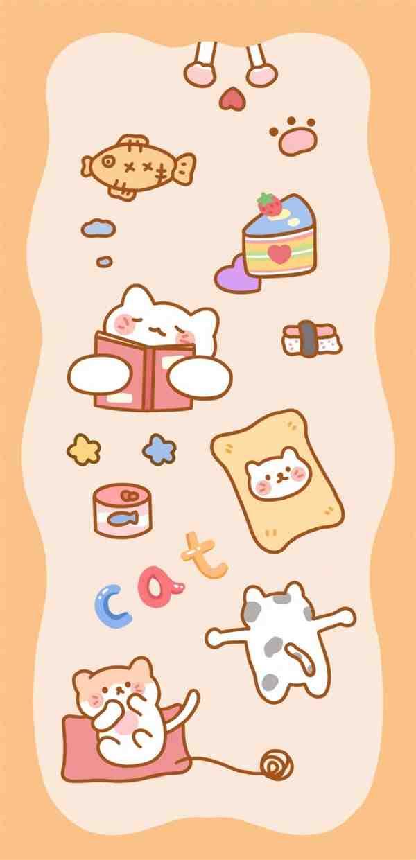 超美少女心爆棚彩色萌系手绘壁纸