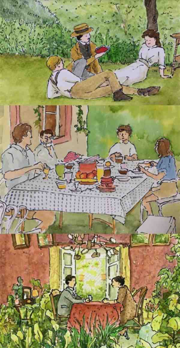 韩国插画师以电影为灵感的水粉画作品