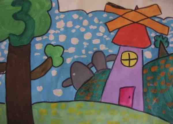 幼儿简易的水粉画图片大全