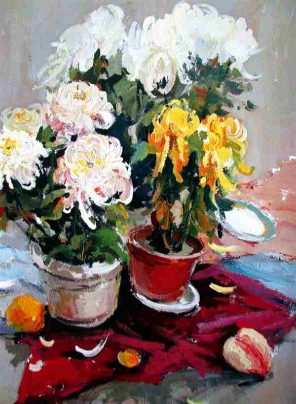 清新唯美的水粉画花图片作品大全