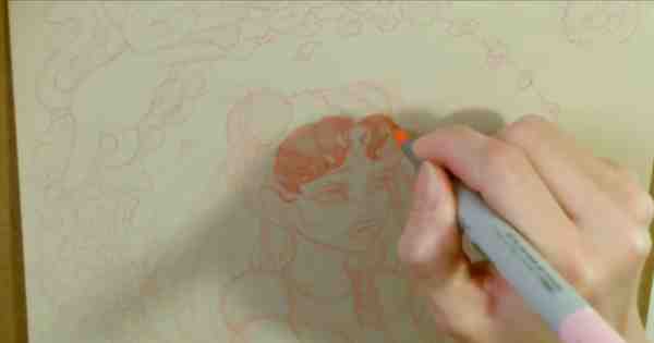 马克笔手绘动漫女生教程步骤