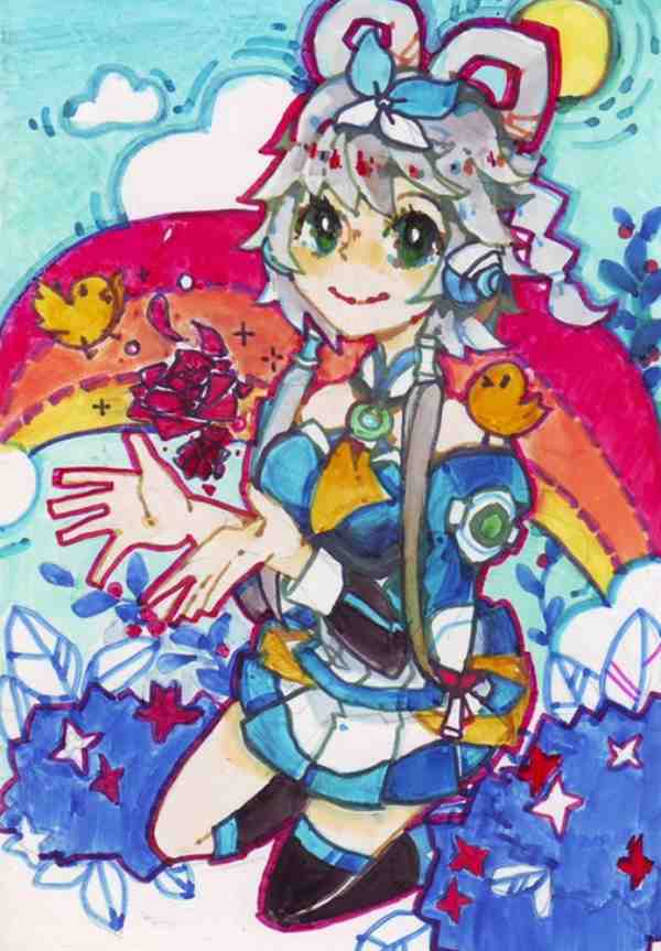 描绘少女 mitsu.umi 的涂鸦本子图片作品