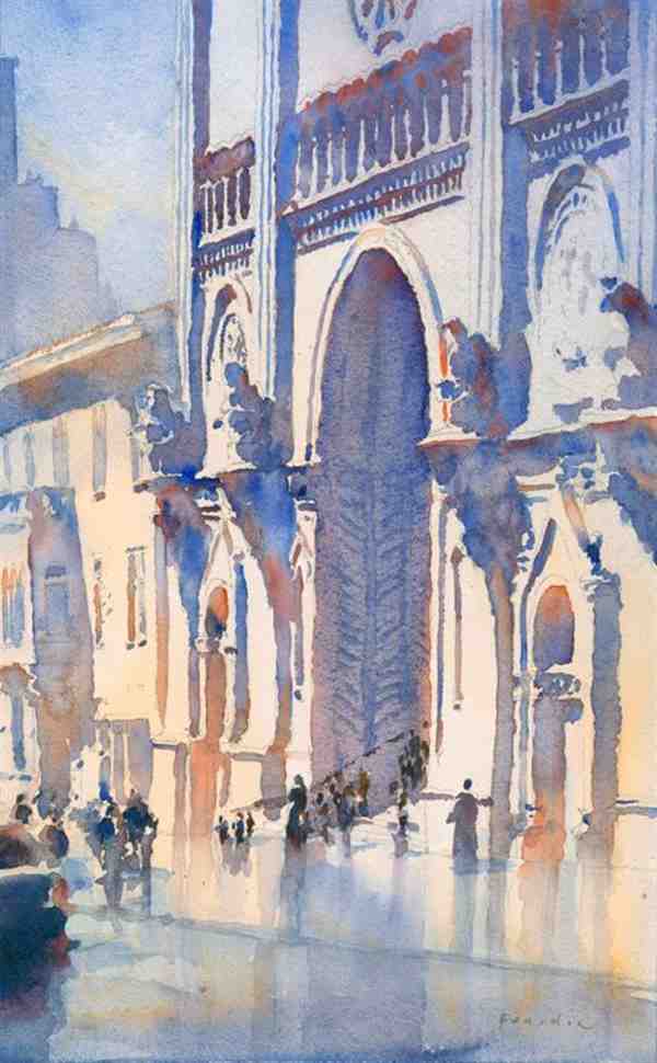美国水彩画家Michael Reardon旅行中的风景水彩画作品欣赏