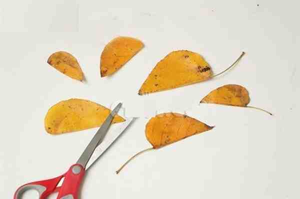 幼儿园秋天树叶手工贴画 可爱小老鼠