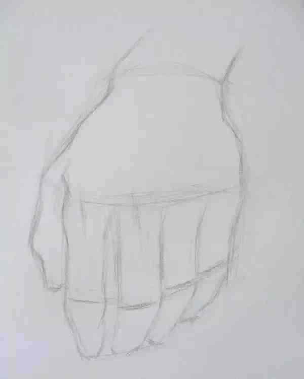 初级手部素描绘画教程