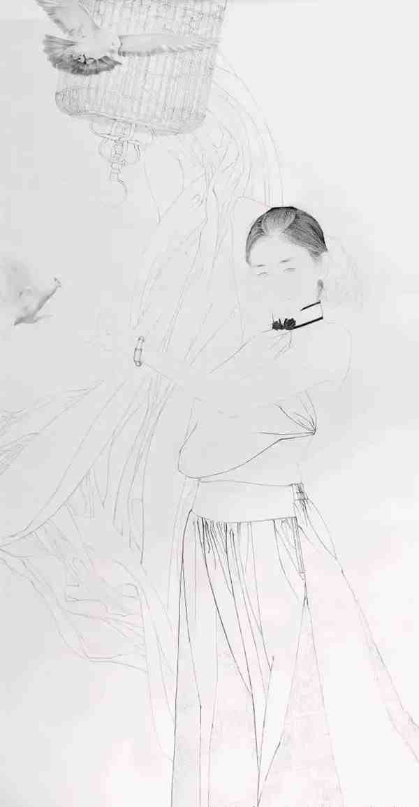 现代人物《舞动》绘画教程步骤 工笔画