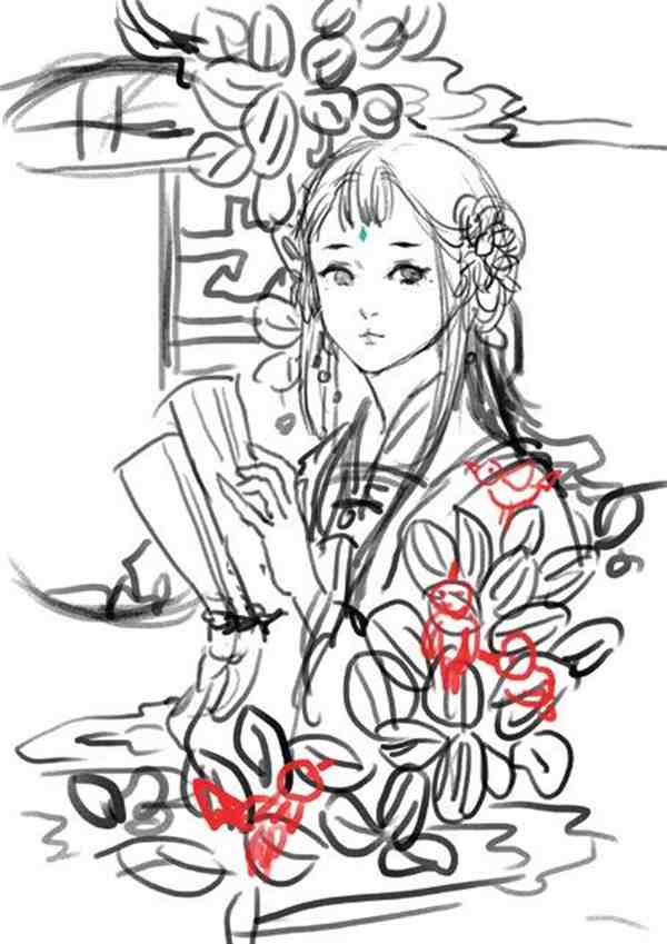 ipad绘画教程 古风人物绘画