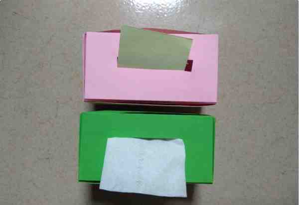 幼儿手工折纸抽纸盒子教程方法