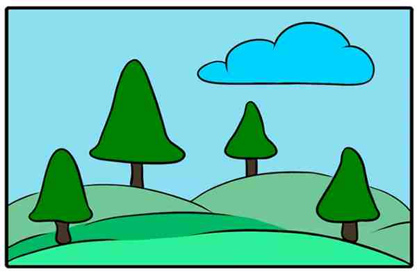 怎么画风景画简单又漂亮