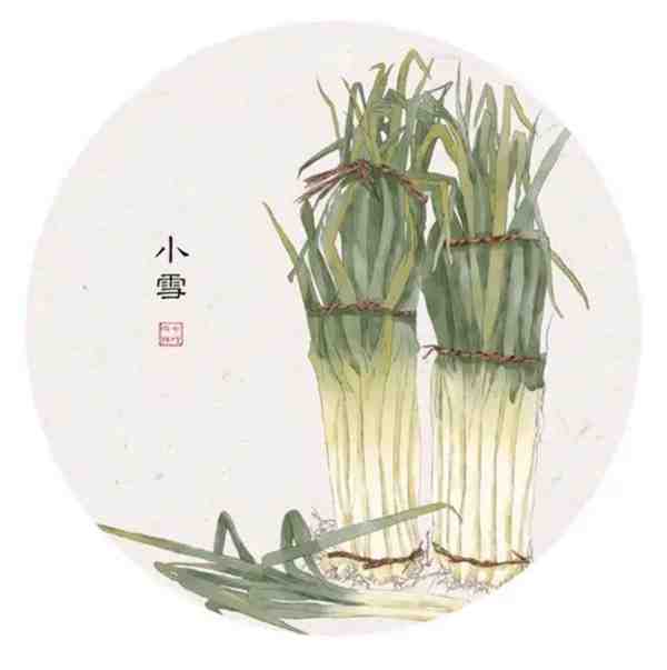 二十四节气小雪绘画中国风 24节气大雪画简单又漂亮