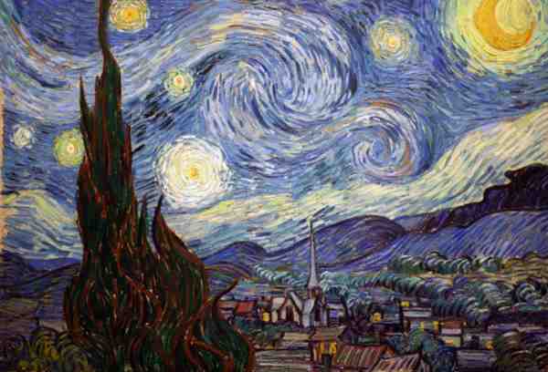 梵高的星空画 梵高的画特点是什么