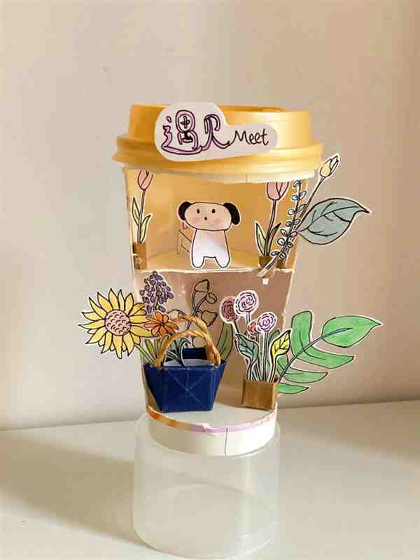 变废为宝diy: 奶茶杯自制玩具教程(可爱花店)