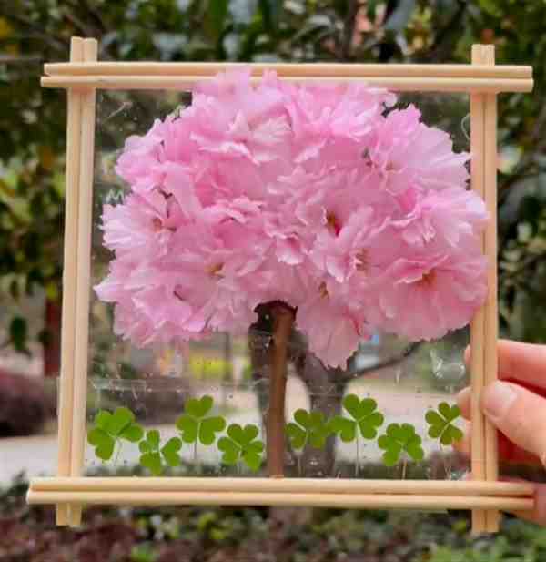 用鲜花做的手工贴画图片大全分享