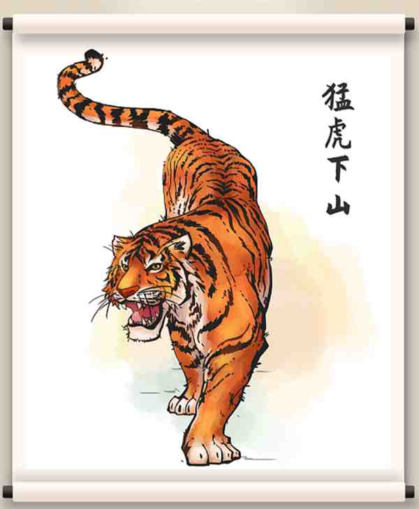 张善子画虎作品欣赏 张善子的画多少钱一平尺