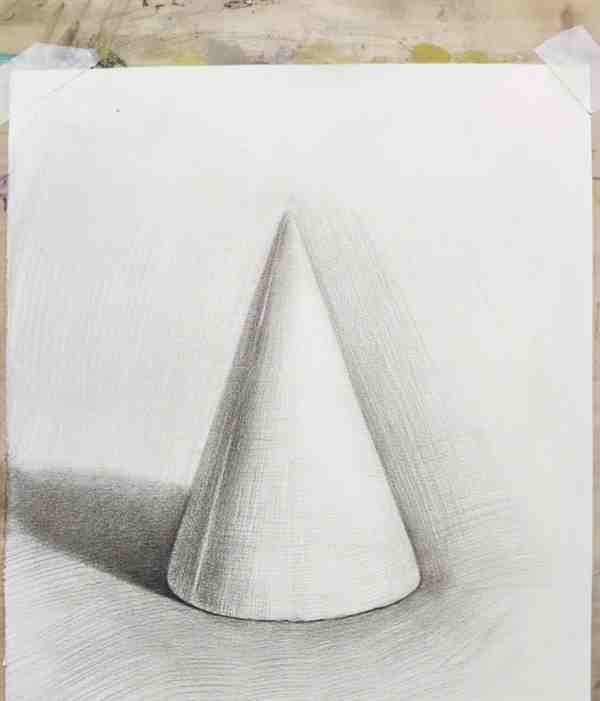 静物入门: 素描圆锥体的画法教程