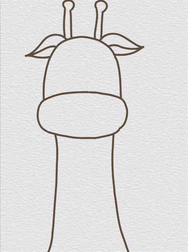 3-6岁儿童画简单动物长颈鹿可爱教程