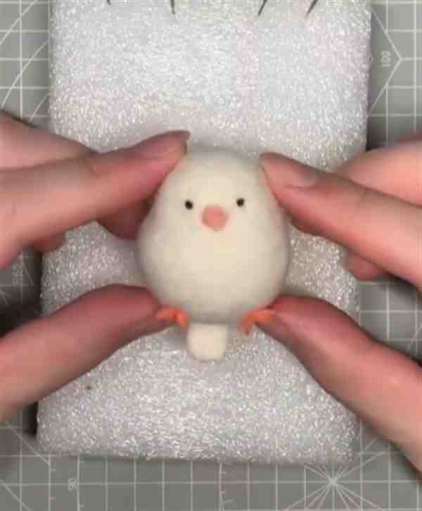 羊毛毡手工制作小鸟可爱教程图片