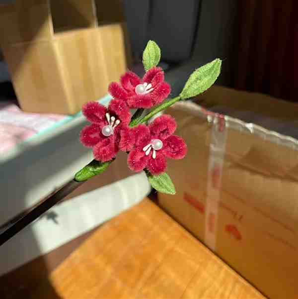 怎样用扭扭棒做发簪(莲花冠)教程简单
