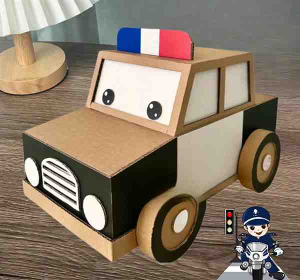 儿童创意手作: 纸箱做简易小汽车怎么做