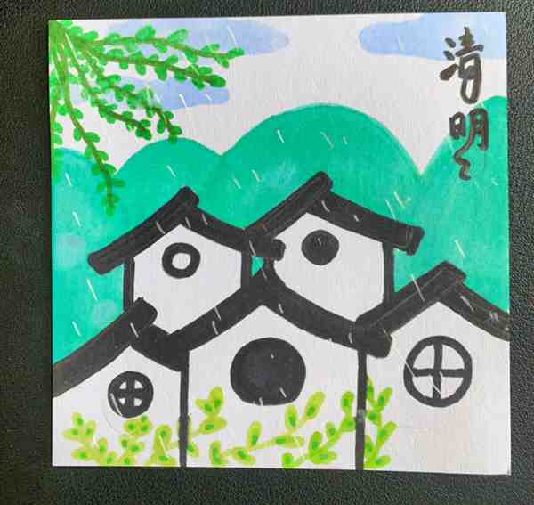 10岁~12岁清明节绘画作品 清明节绘画好看又简单